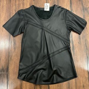 En Noir Leather Shirt